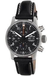 Fortis Mens 597.22.11.L Pilot Professional Black Dial Chronograph Watch